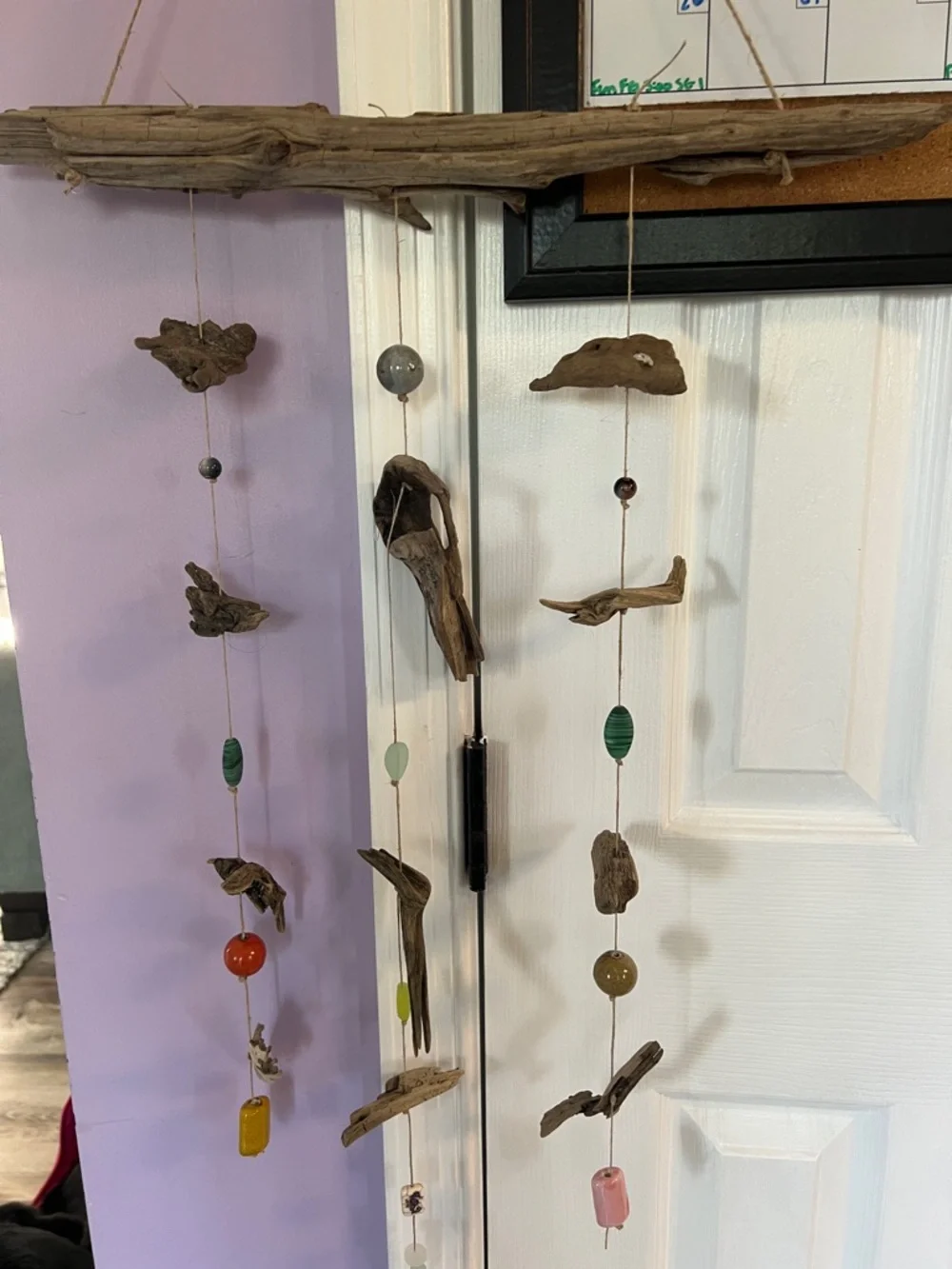 Wind hanging decor handmade using driftwood and fro Potomac River - Picture 7 of 15